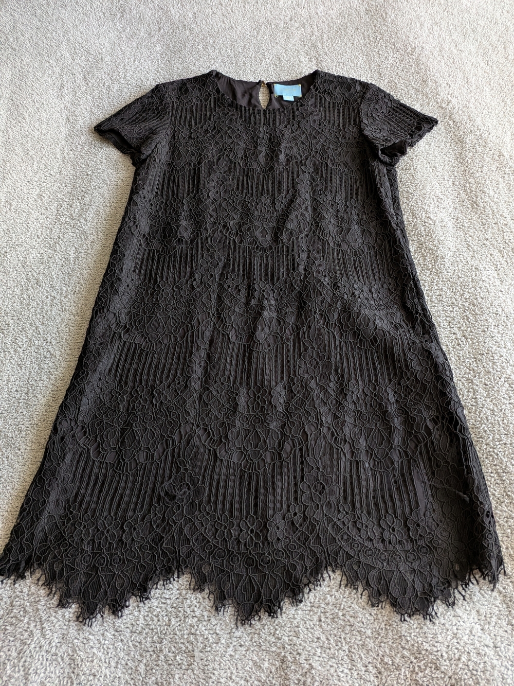 CeCe Black Crochet Mini Dress NWOT